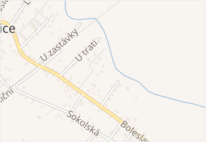Šeříková v obci Tišice - mapa ulice