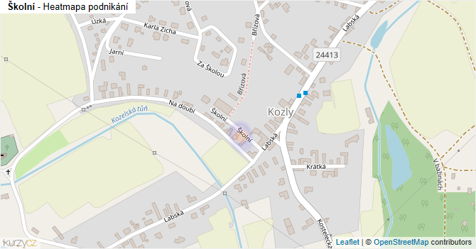Školní - mapa podnikání