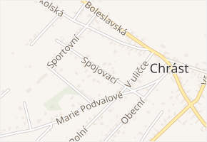 Spojovací v obci Tišice - mapa ulice