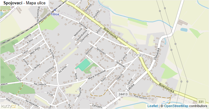 Spojovací - mapa ulice