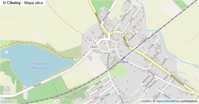 U Cihelny - mapa ulice