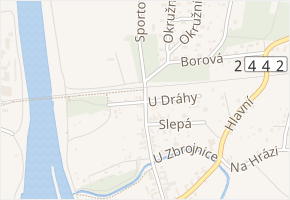 U Dráhy v obci Tišice - mapa ulice