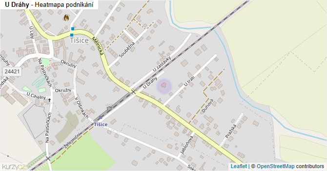 U Dráhy - mapa podnikání
