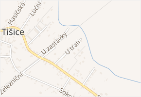 U trati v obci Tišice - mapa ulice