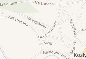 V chatách v obci Tišice - mapa ulice