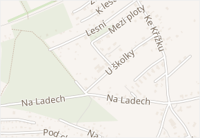 Za Školou v obci Tišice - mapa ulice