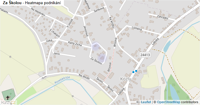 Za Školou - mapa podnikání