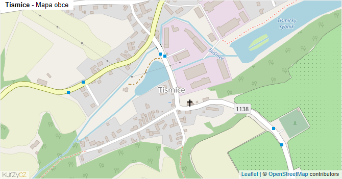Tismice - mapa obce