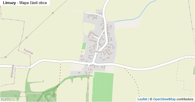 Limuzy - mapa části obce