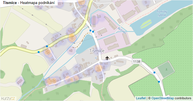 Tismice - mapa podnikání