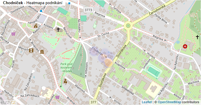 Chodníček - mapa podnikání