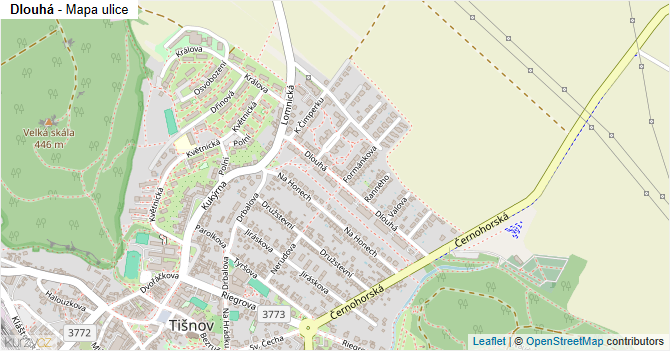 Dlouhá - mapa ulice