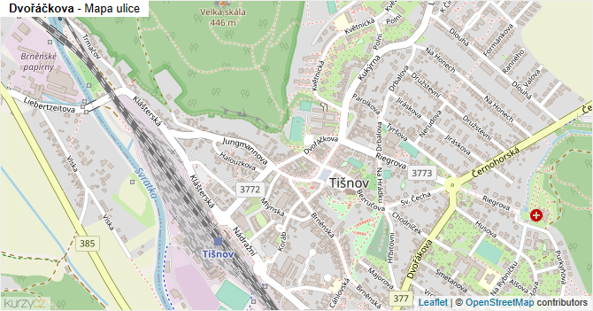 Dvořáčkova - mapa ulice