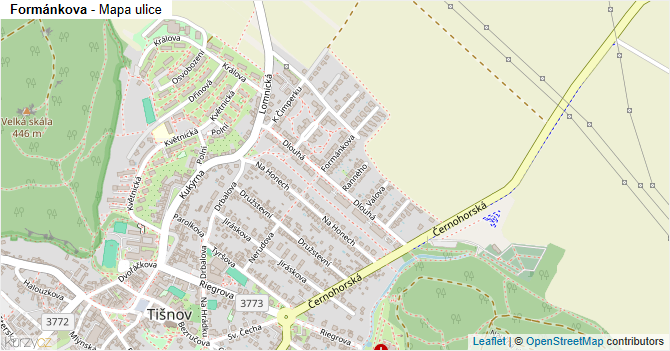 Formánkova - mapa ulice