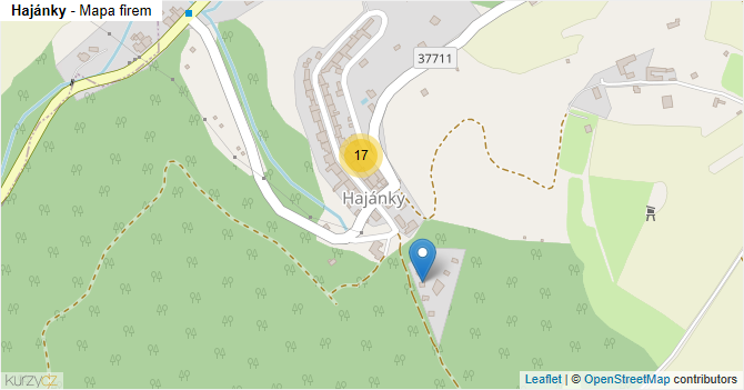 Hajánky - mapa firem