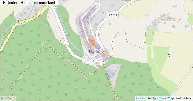 Hajánky - mapa podnikání
