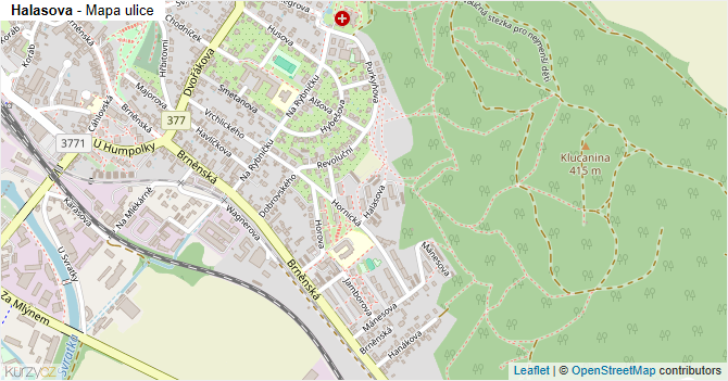 Halasova - mapa ulice