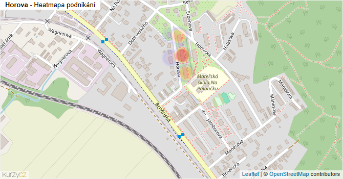 Horova - mapa podnikání