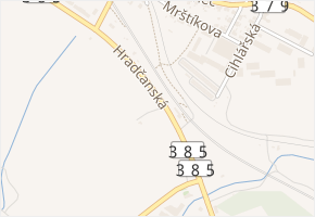 Hradčanská v obci Tišnov - mapa ulice