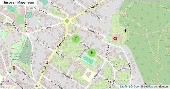 Husova - mapa firem