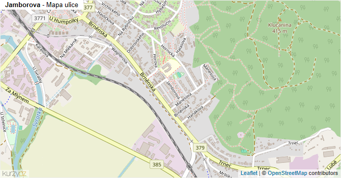 Jamborova - mapa ulice