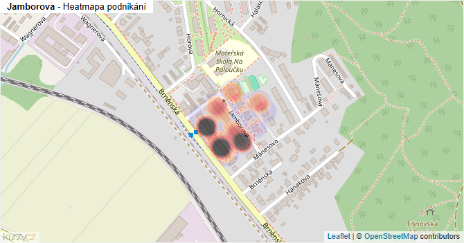 Jamborova - mapa podnikání