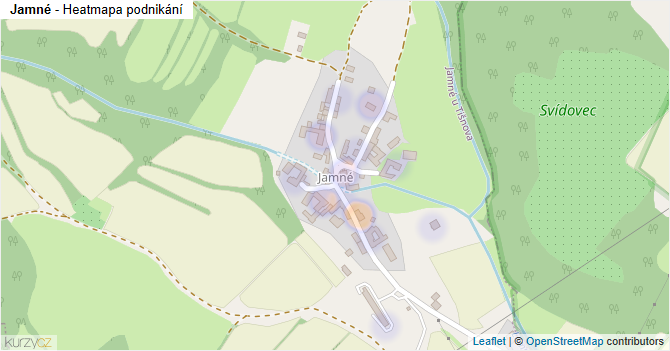 Jamné - mapa podnikání