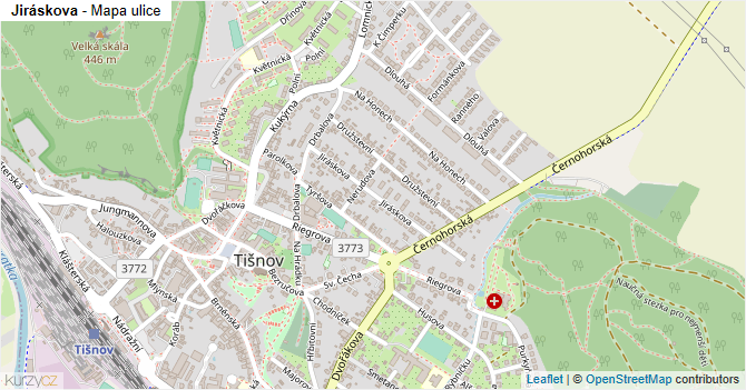 Jiráskova - mapa ulice