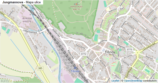 Jungmannova - mapa ulice