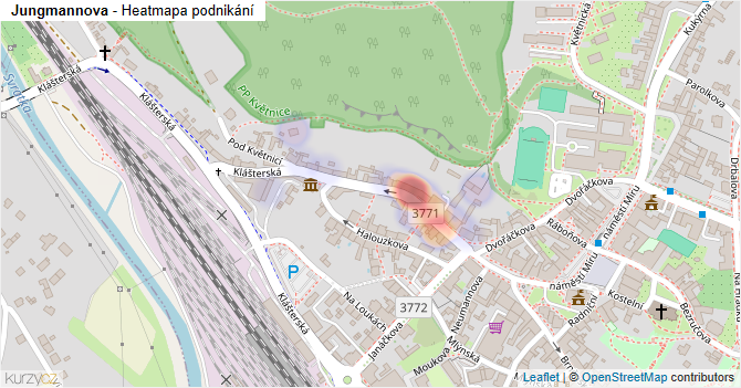 Jungmannova - mapa podnikání