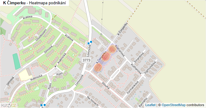 K Čimperku - mapa podnikání