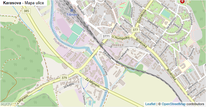 Karasova - mapa ulice