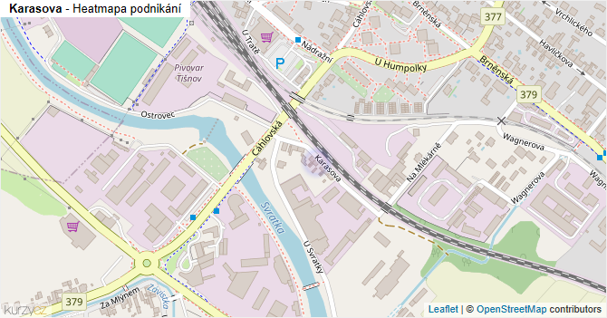 Karasova - mapa podnikání