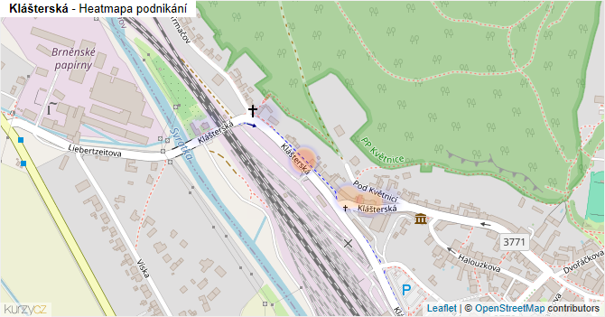 Klášterská - mapa podnikání
