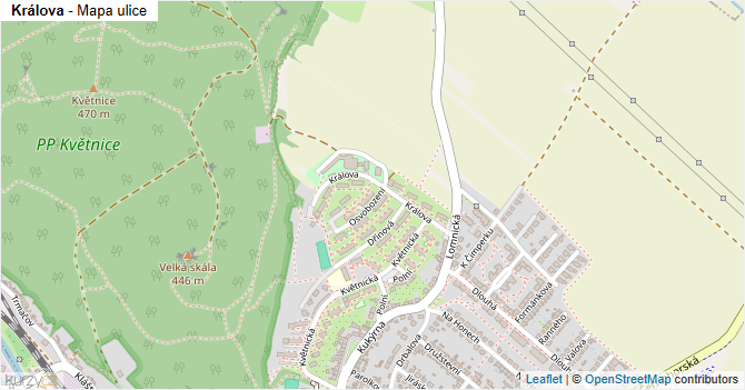 Králova - mapa ulice