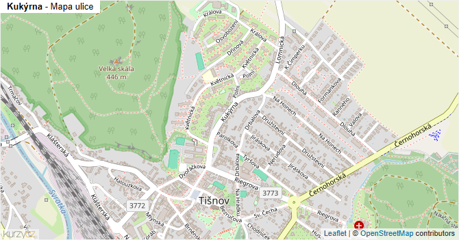 Kukýrna - mapa ulice