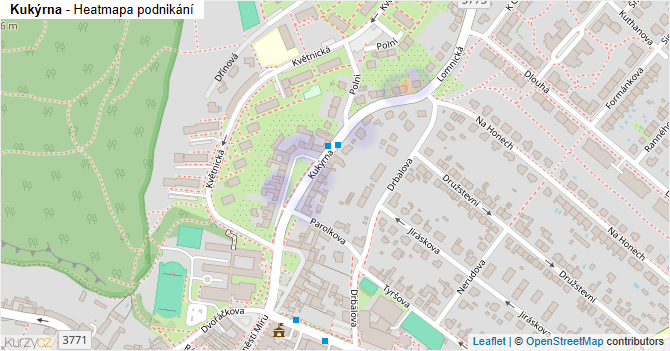 Kukýrna - mapa podnikání