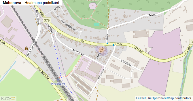 Mahenova - mapa podnikání