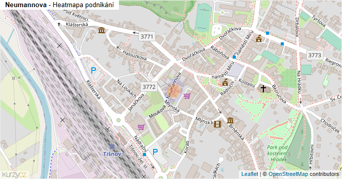 Neumannova - mapa podnikání