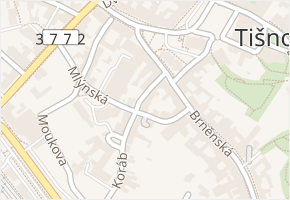 Procházkova v obci Tišnov - mapa ulice