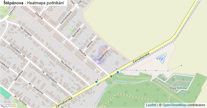 Štěpánova - mapa podnikání