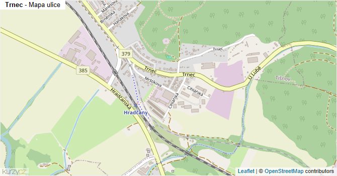 Trnec - mapa ulice