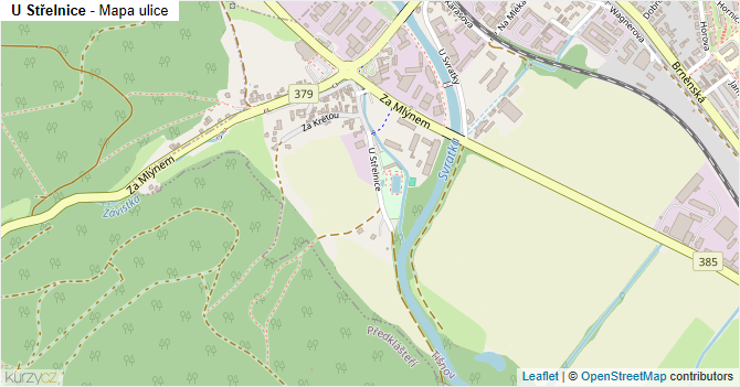 U Střelnice - mapa ulice
