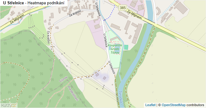 U Střelnice - mapa podnikání