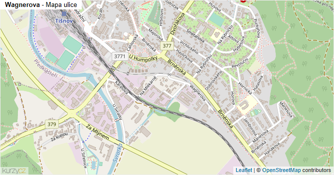 Wagnerova - mapa ulice