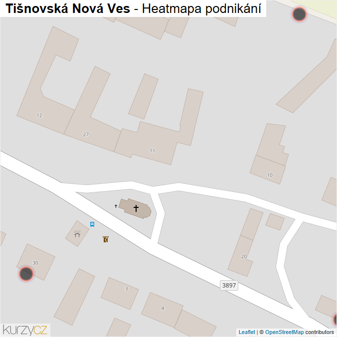 Mapa Tišnovská Nová Ves - Firmy v obci.