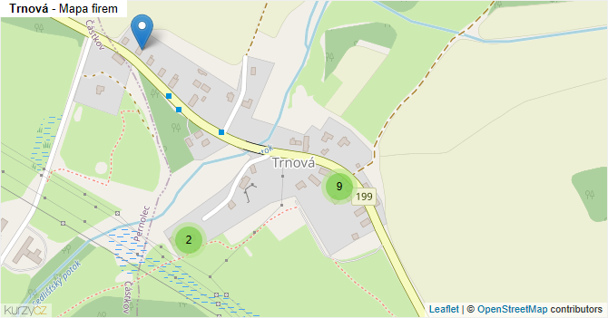 Trnová - mapa firem