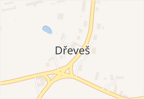 Dřeveš v obci Tisovec - mapa části obce
