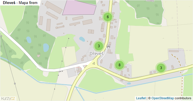 Dřeveš - mapa firem