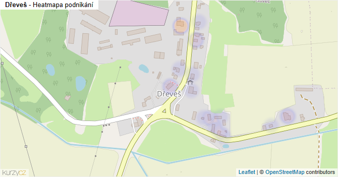 Dřeveš - mapa podnikání